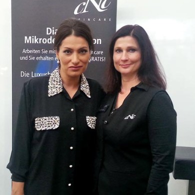 Beauty Messe München Oktober 2013. Aydan Witzlinger und Frau Prautzsch, Fa. CNC